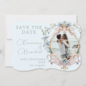 Bruiloft Regency Monogram Elegant Save The Date (Voorkant)
