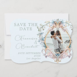 Bruiloft Regency Monogram Elegant Save The Date