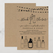 Bruiloft Rehearsal Engagement Koppel Shower Bar Vo Kaart (Voorkant / Achterkant)