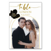 Bruiloft Reizen Bestemming Naam Foto Wit Goud Kaart (Achterkant)