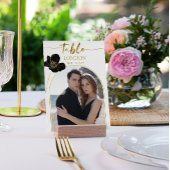 Bruiloft Reizen Bestemming Naam Foto Wit Goud Kaart