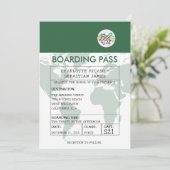 Bruiloft Reizen Boarding Pass Nieuwigheid Kaart (Staand voorkant)