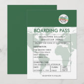 Bruiloft Reizen Boarding Pass Nieuwigheid Kaart (Voorkant / Achterkant)