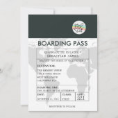 Bruiloft Reizen Boarding Pass Nieuwigheid Kaart (Voorkant)