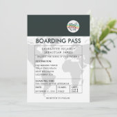 Bruiloft Reizen Boarding Pass Nieuwigheid Kaart (Staand voorkant)