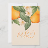 Bruiloft repetitie diner Citrus Sinaasappel Modern Kaart (Achterkant)