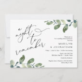 Bruiloft repetitie diner, Eucalyptus groen Kaart (Voorkant)