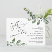 Bruiloft repetitie diner, Eucalyptus groen Kaart (Staand voorkant)