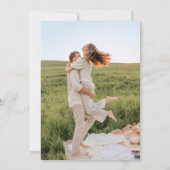 Bruiloft repetitie diner foto monogram goud wit kaart (Achterkant)