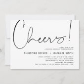 Bruiloft repetitie diner, modern minimalistisch th kaart (Voorkant)