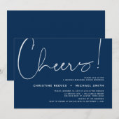 Bruiloft repetitie diner, modern minimalistisch th kaart (Voorkant / Achterkant)