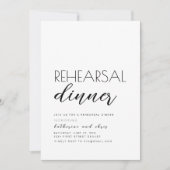 Bruiloft repetitie Diner Party uitnodiging (Voorkant)