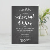 Bruiloft repetitie diner, rustiek Boerderij krijtb Kaart (Staand voorkant)