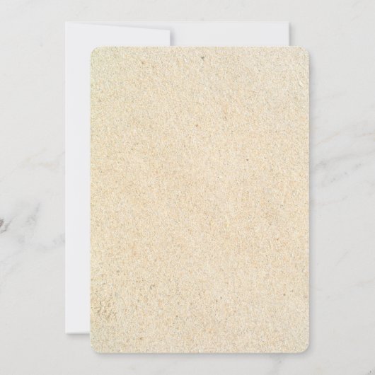 Bruiloft Responskaart Strand Zand Kasteel Kaart (Achterkant)