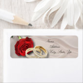 Bruiloft retour adres etiket (Insitu)