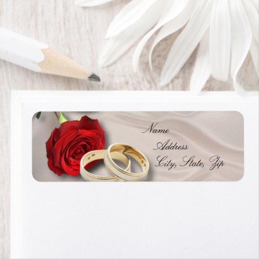 Bruiloft retour adres etiket (Insitu)