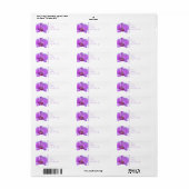 Bruiloft retour adres label — bruiloft orchidee (Full Sheet)