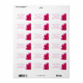 Bruiloft retour adres label | Roze Gerber Daisy (Full Sheet)