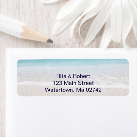 Bruiloft retour adreslabels - Ocean Etiket (Insitu)