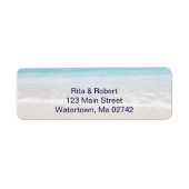 Bruiloft retour adreslabels - Ocean Etiket (Voorkant)