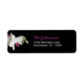 Bruiloft retour adreslabels — Orchidee Etiket (Voorkant)