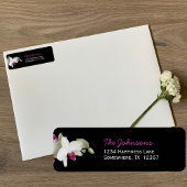 Bruiloft retour adreslabels — Orchidee Etiket