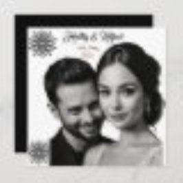 Bruiloft retro stijl zwart-wit foto kaart