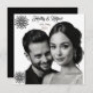 Bruiloft retro stijl zwart-wit foto kaart