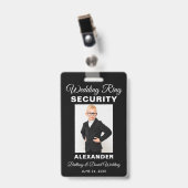 Bruiloft Ring Beveiliging - Kies achtergrond kleur Badge (Voorzijde met clip)