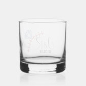 Bruiloft Ring Gem Honkbal Jubileum Verloving R Whisky Glas (Achterkant)