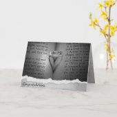 Bruiloft Ring Hart Schaduw Kaart (Gele Bloem)