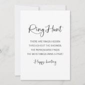 Bruiloft Ring Hunt Spel Kaart (Voorkant)