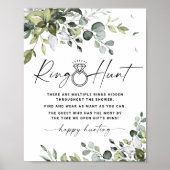 Bruiloft Ring Jacht Spel Bord Greenery Themadecora Poster (Voorkant)