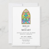 Bruiloft ring kruis mozaïek huwelijk bruiloft kaart (Voorkant)