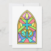 Bruiloft ring kruis mozaïek huwelijk bruiloft kaart (Achterkant)