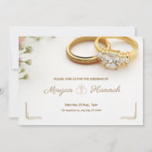 Bruiloft ring ontwerp voor bruiloft kaart uitnodig (Voorkant)