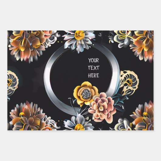 Bruiloft ring wrapping papier vellen (Voorkant)