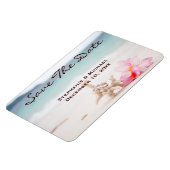 Bruiloft Ringen Strand Bruiloft Save The Date Magn Magneet (Linkerzijde)