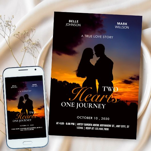 Bruiloft romance drama film poster foto kaart