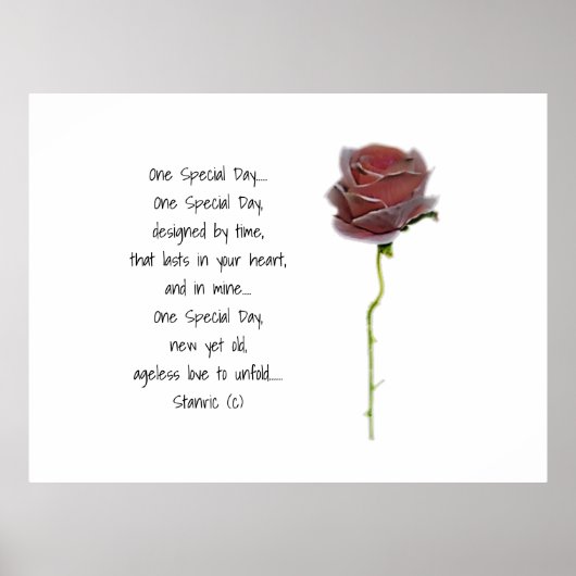 BRUILOFT ROMANTISCH POSTER STIJL ONTWERP (Voorkant)