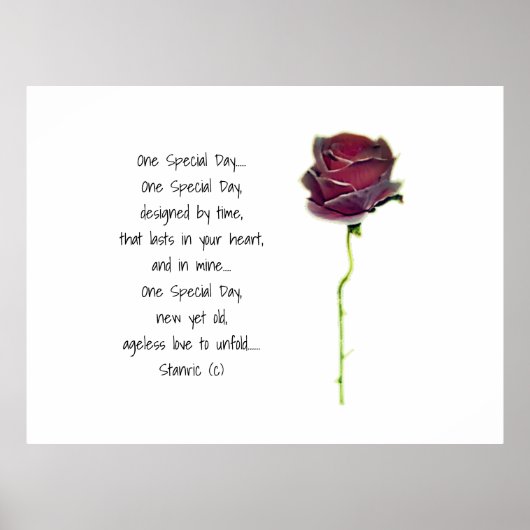BRUILOFT ROMANTISCH POSTER STIJL ONTWERP (Voorkant)