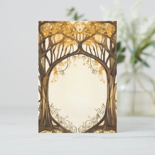 Bruiloft romantische boog boom ingang kaart (Staand voorkant)