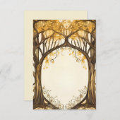 Bruiloft romantische boog boom ingang kaart (Voorkant / Achterkant)