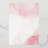 BRUILOFT | Romantische Roze Maan Mandela Folie Uitnodiging (Achterkant)