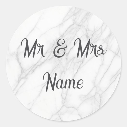 bruiloft ronde sticker (Voorkant)