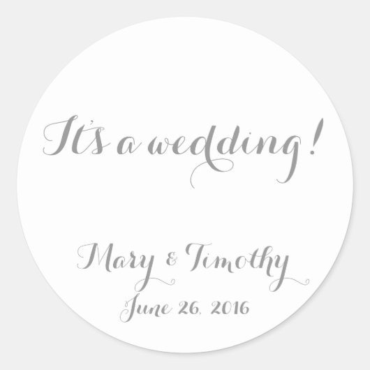 bruiloft ronde sticker (Voorkant)
