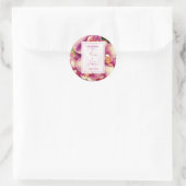 bruiloft ronde sticker (Tas)