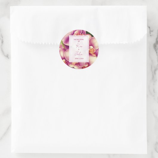  bruiloft ronde sticker (Tas)