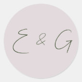 bruiloft ronde sticker (Voorkant)