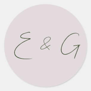 bruiloft ronde sticker